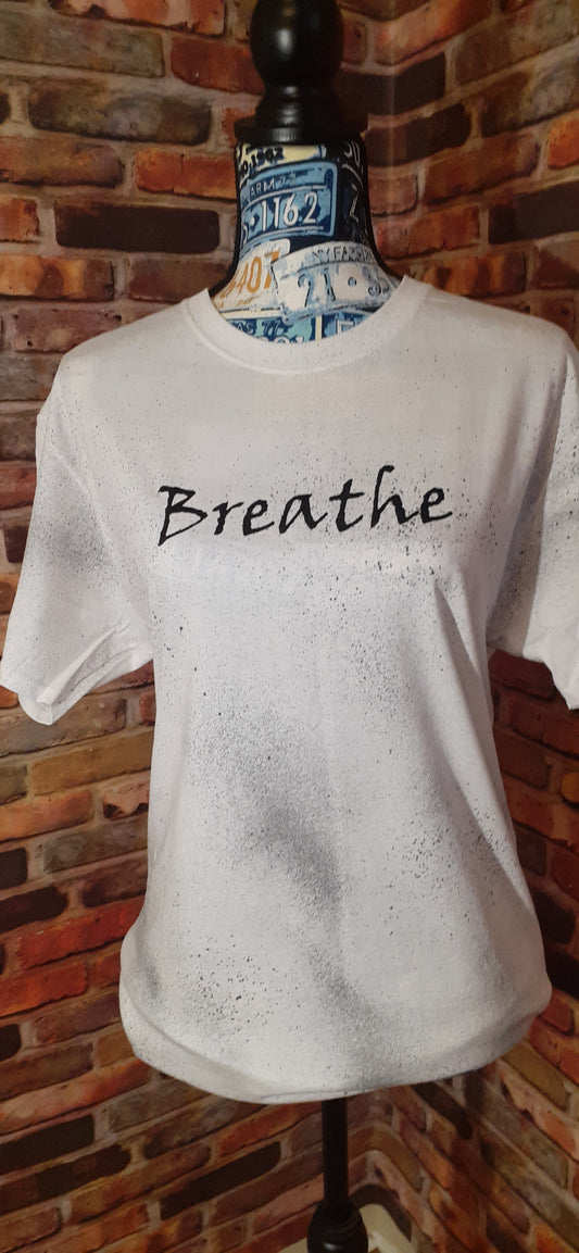 Breathe splatter painted tshirt